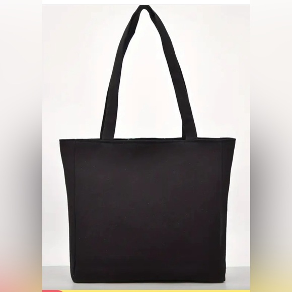 Tropical Embroidered Women’s Tote Bag with Zipper and Lining - Picture 2 of 3